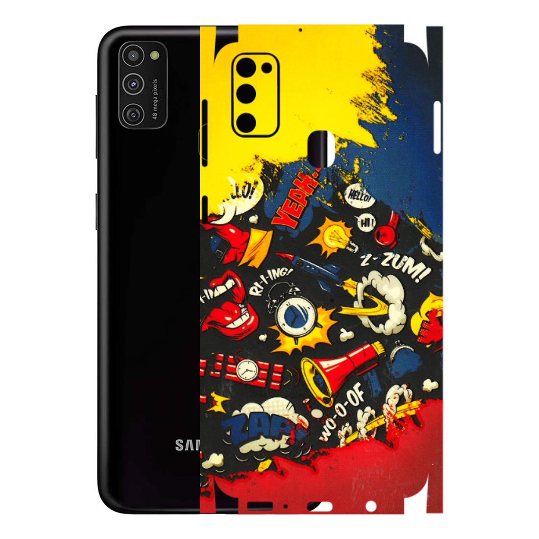 Samsung M/F/Note/Flip and C Phone Skins (All Models) - Pacific Doodle Art - 3D Embossed Finish (L-120) Samsung Galaxy M21