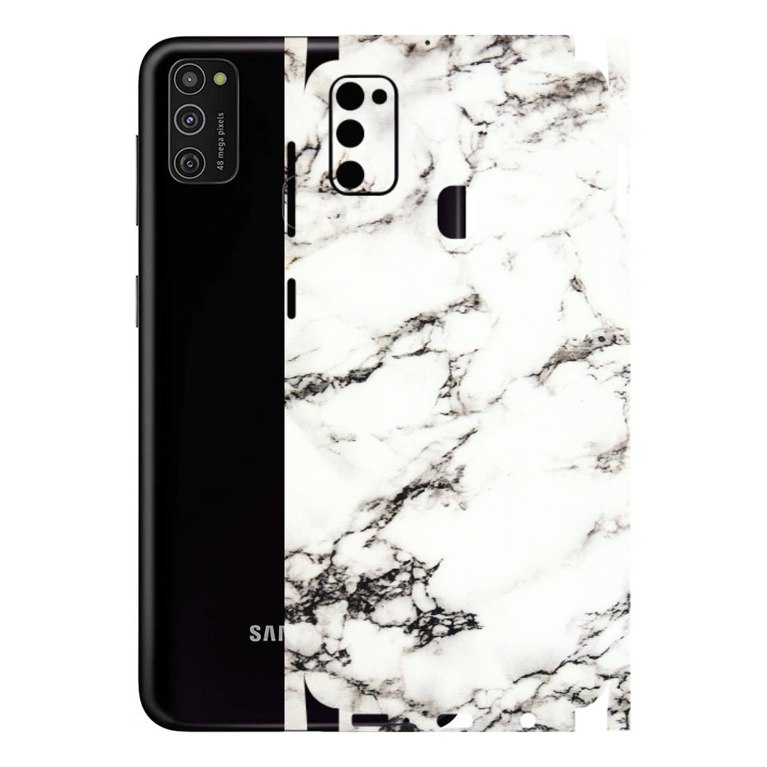 Samsung M/F/Note/Flip and C Phone Skins (All Models) - Black and White Marble Texture - 3D Embossed Finish (L-124) Samsung Galaxy M21