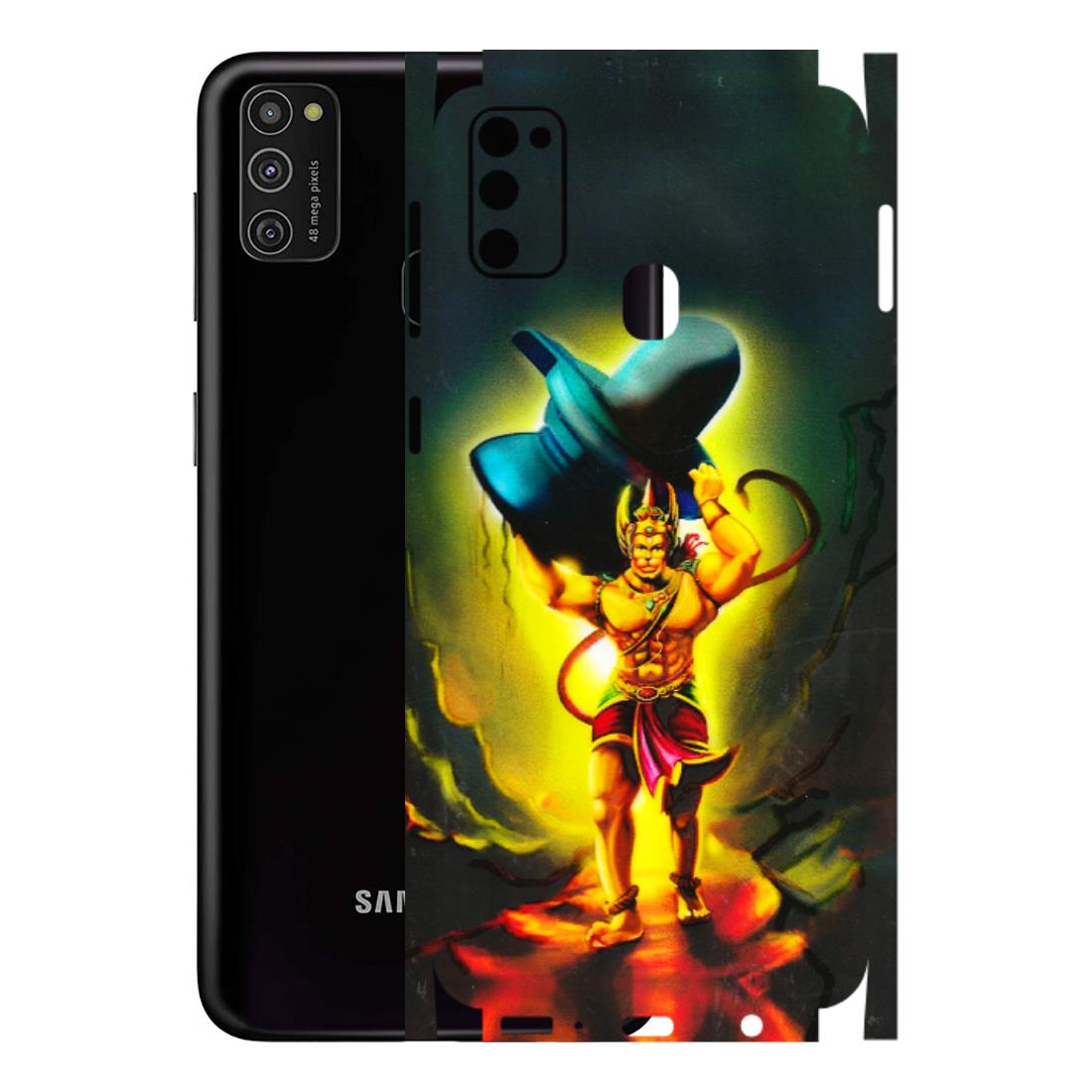 Samsung M/F/Note/Flip and C Phone Skins (All Models) - Hanuman Ji - 3D Embossed Finish (L-128) Samsung Galaxy M21
