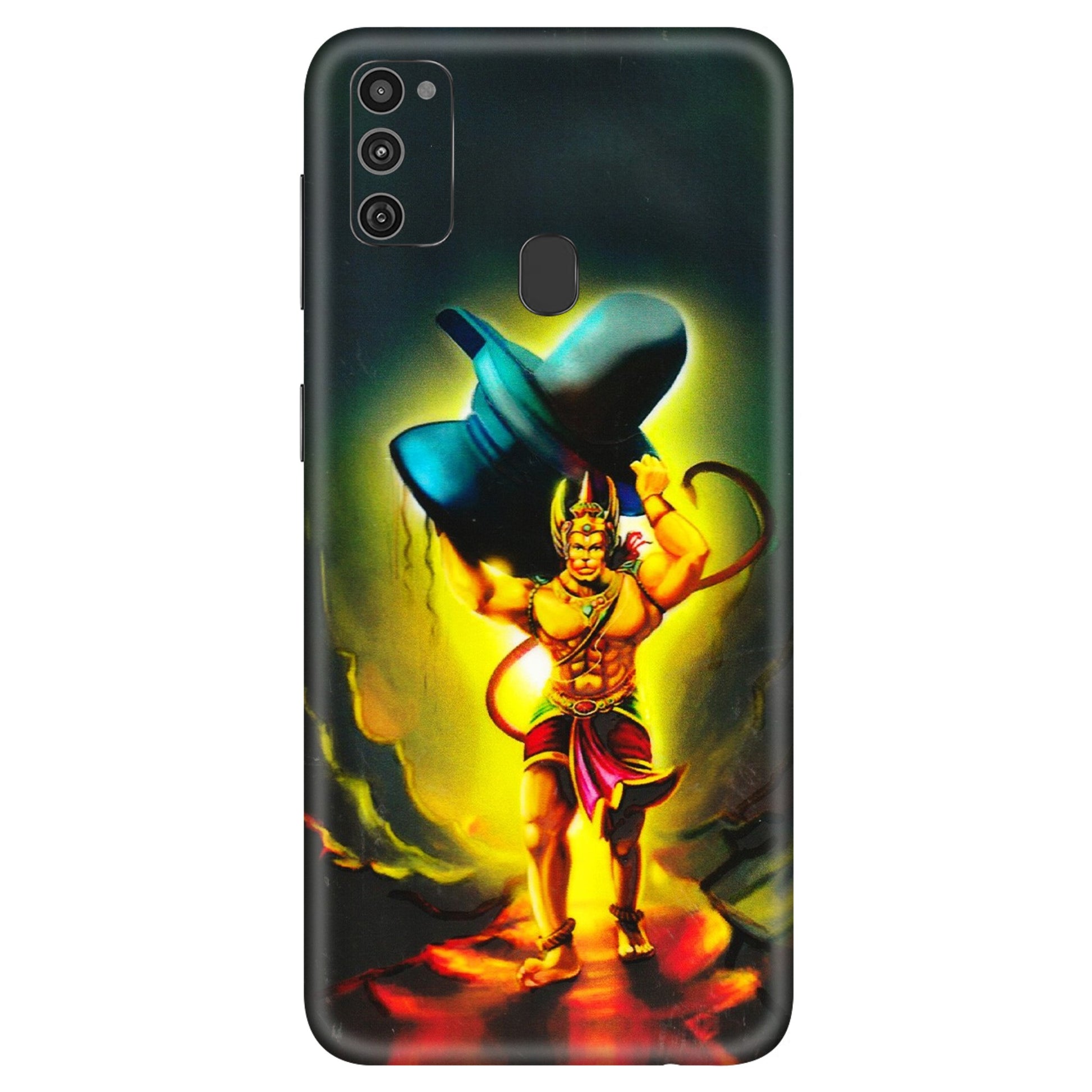 Samsung M/F/Note/Flip and C Phone Skins (All Models) - Hanuman Ji - 3D Embossed Finish (L-128) Samsung Galaxy M21