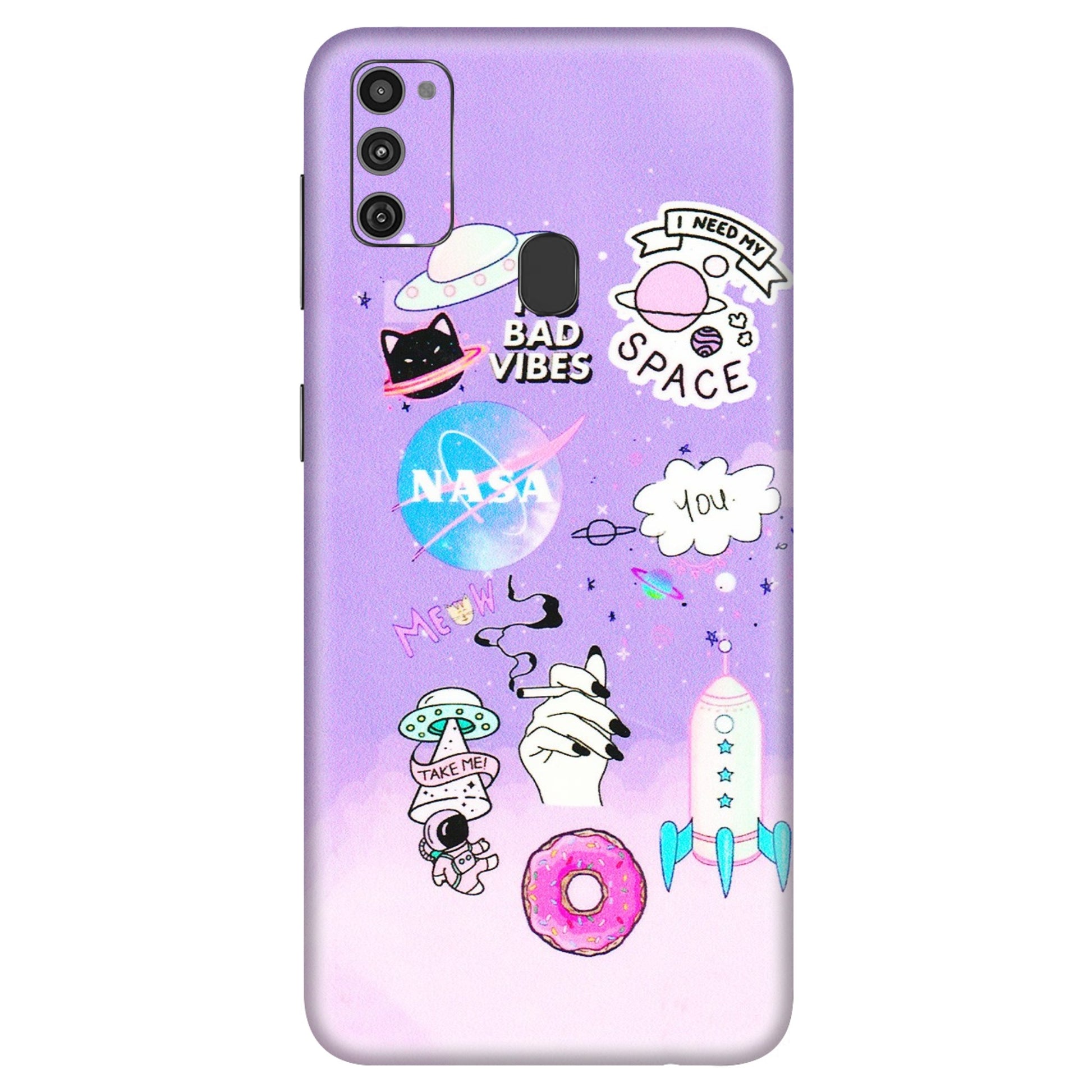 Samsung M/F/Note/Flip and C Phone Skins (All Models) - I Need My Nasa Skin - 3D Embossed Finish (L-149) Samsung Galaxy M21