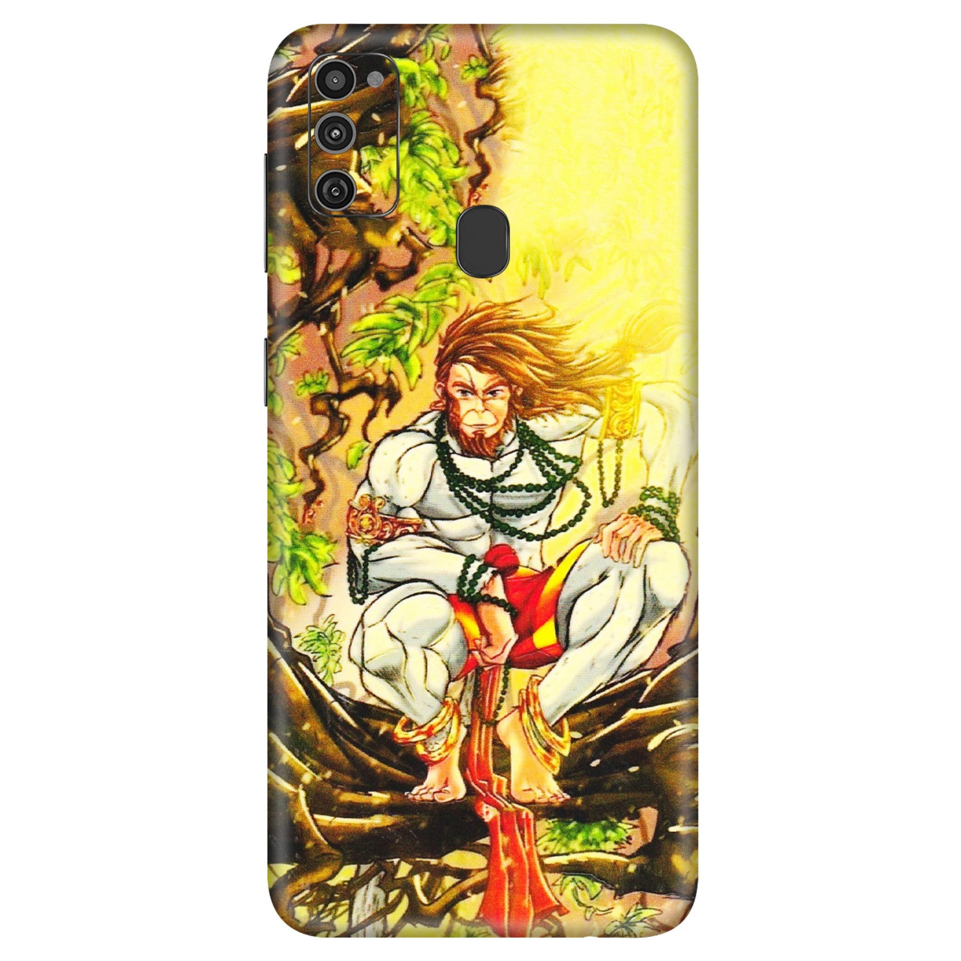 Samsung M/F/Note/Flip and C Phone Skins (All Models) - Lord Hanuman - 3D Embossed Finish (L-152) Samsung Galaxy M21
