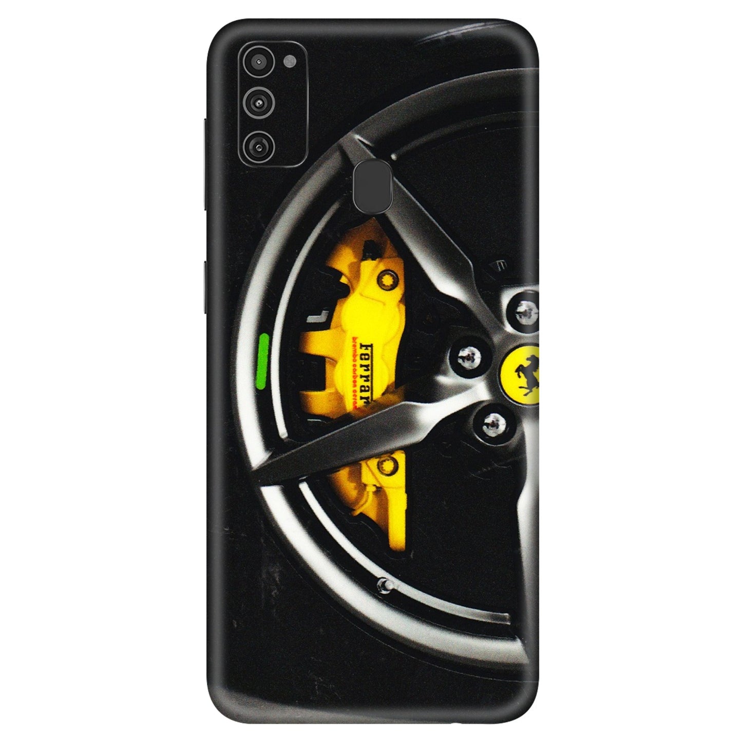 Samsung M/F/Note/Flip and C Phone Skins (All Models) - Ferrari Wheel Alloy - 3D Embossed Finish (L-173) Samsung Galaxy M21