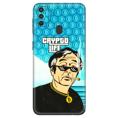 Samsung M/F/Note/Flip and C Phone Skins (All Models) - Crypto Thug Life - 3D Embossed Finish (L-179) Samsung Galaxy M21