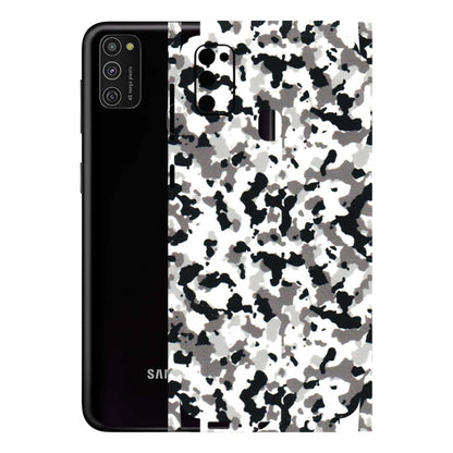 Samsung M/F/Note/Flip and C Phone Skins (All Models) - White Black Camouflage - 3D Embossed Finish (L-18) Samsung Galaxy M21
