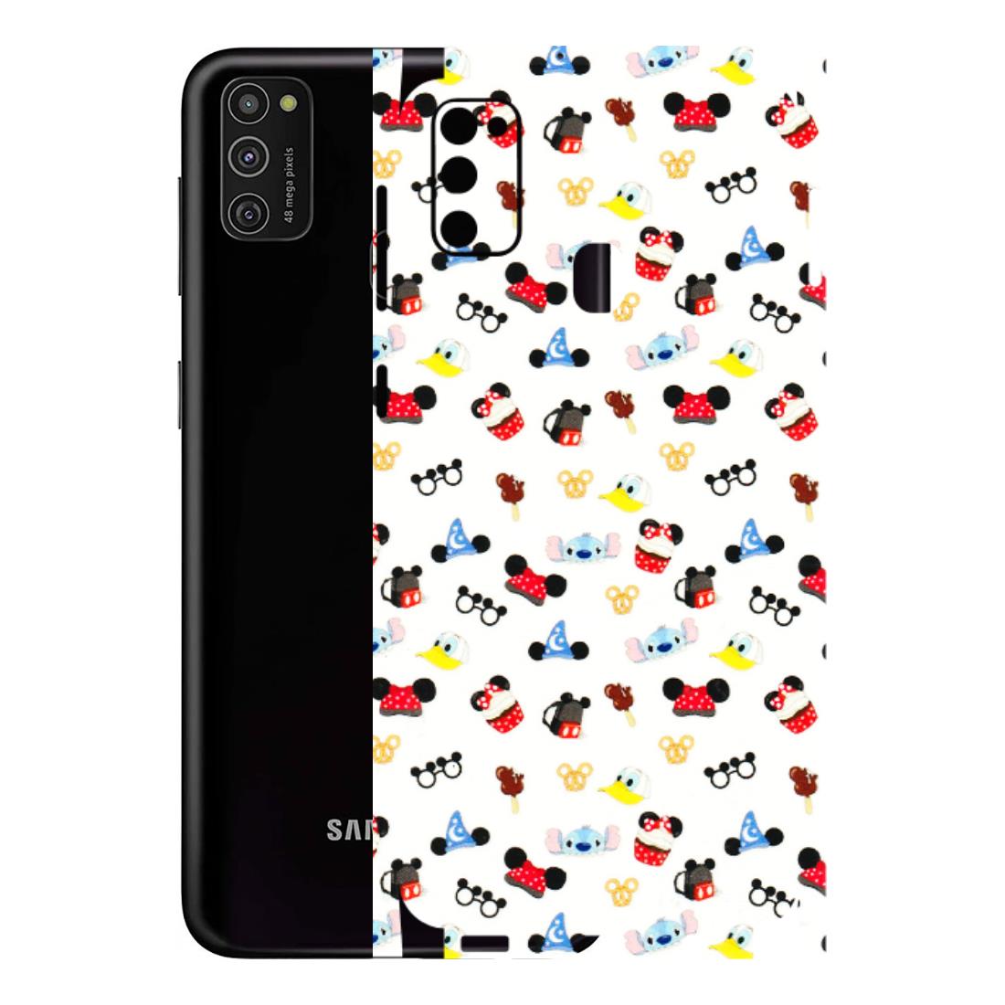 Samsung M/F/Note/Flip and C Phone Skins (All Models) - Minnie Mouse & Donald Doodles s - 3D Embossed Finish (L-194) Samsung Galaxy M21