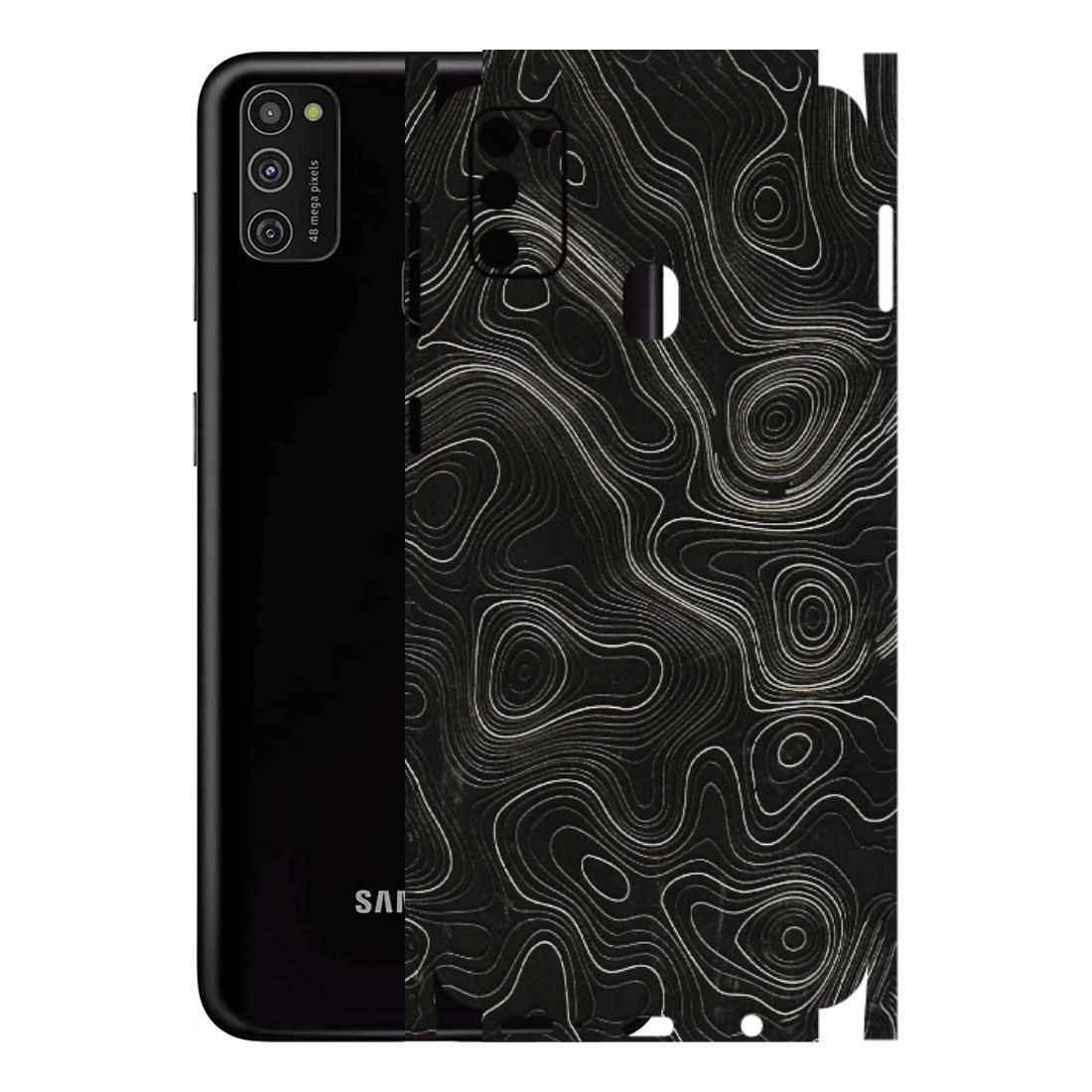 Samsung M/F/Note/Flip and C Phone Skins (All Models) - Black Swirl - 3D Embossed Finish (L-196) Samsung Galaxy M21