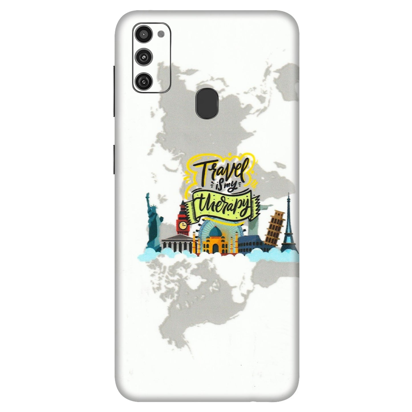 Samsung M/F/Note/Flip and C Phone Skins (All Models) - Travel Therapy - 3D Embossed Finish (L-199) Samsung Galaxy M21