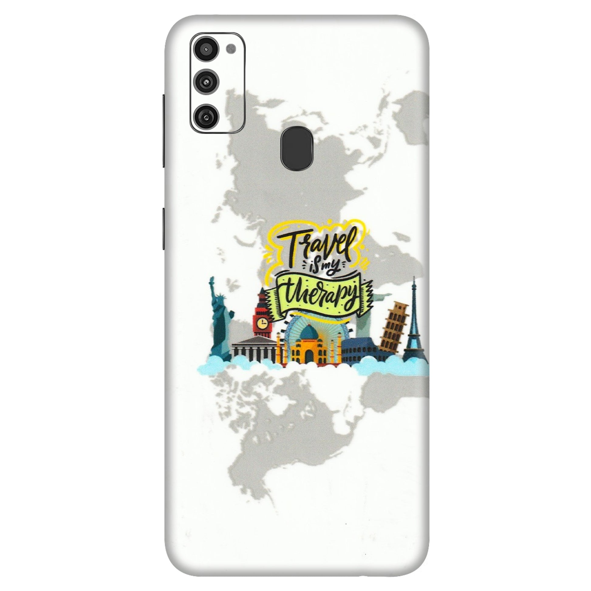 Samsung M/F/Note/Flip and C Phone Skins (All Models) - Travel Therapy - 3D Embossed Finish (L-199) Samsung Galaxy M21