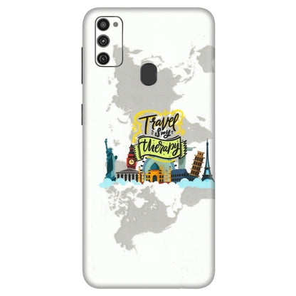 Samsung M/F/Note/Flip and C Phone Skins (All Models) - Travel Therapy - 3D Embossed Finish (L-199) Samsung Galaxy M21