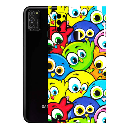 Samsung M/F/Note/Flip and C Phone Skins (All Models) - Cute Fluffy Birds - 3D Embossed Finish (L-213) Samsung Galaxy M21