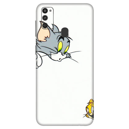 Samsung M/F/Note/Flip and C Phone Skins (All Models) - Cute Tom And Jerry - 3D Embossed Finish (L-220) Samsung Galaxy M21