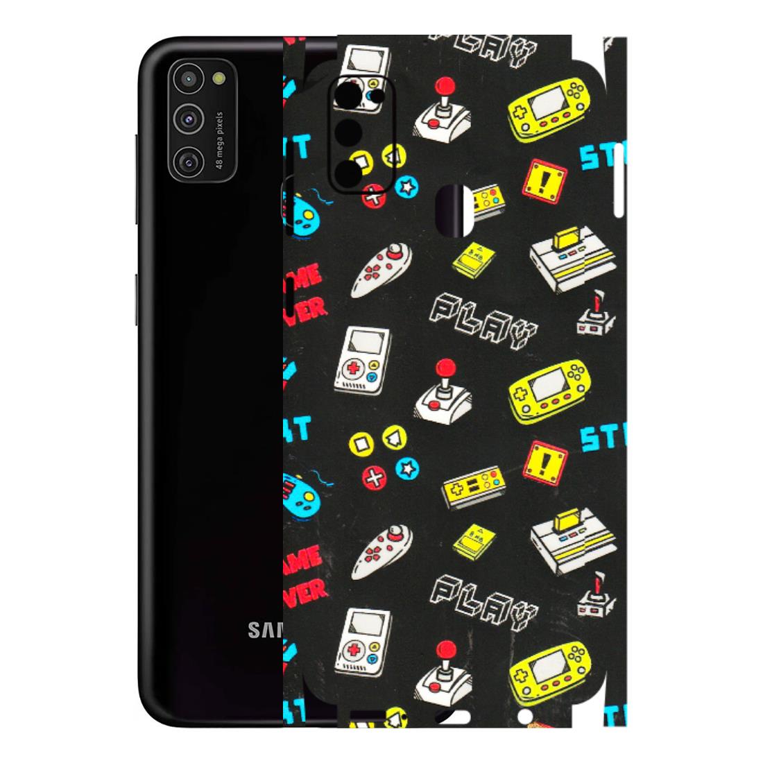 Samsung M/F/Note/Flip and C Phone Skins (All Models) - Gaming Doodles - 3D Embossed Finish (L-224) Samsung Galaxy M21