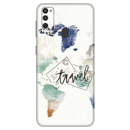 Samsung M/F/Note/Flip and C Phone Skins (All Models) - Travel The World - 3D Embossed Finish (L-232) Samsung Galaxy M21