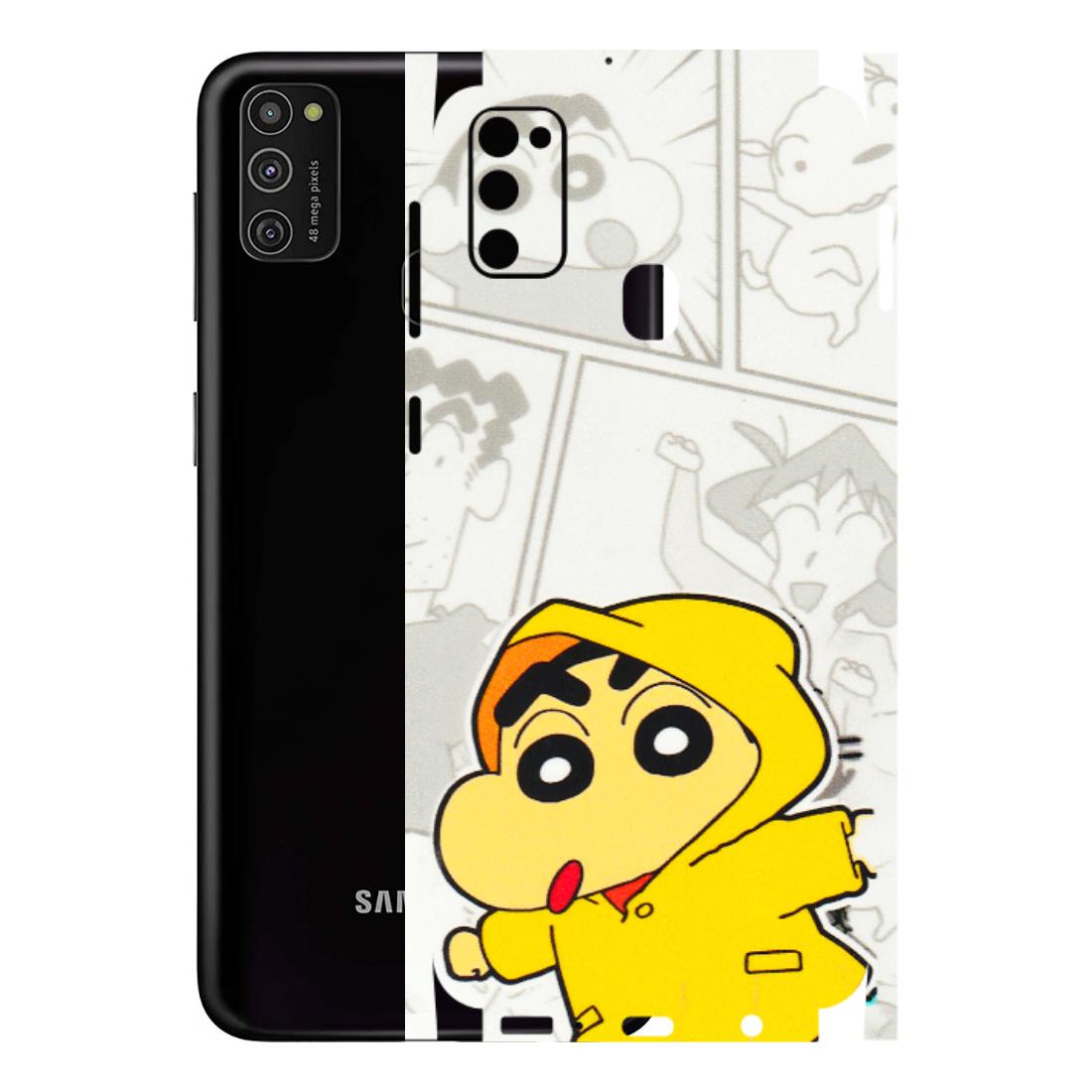 Samsung M/F/Note/Flip and C Phone Skins (All Models) - Yellow Shinchan Comic - 3D Embossed Finish (L-246) Samsung Galaxy M21