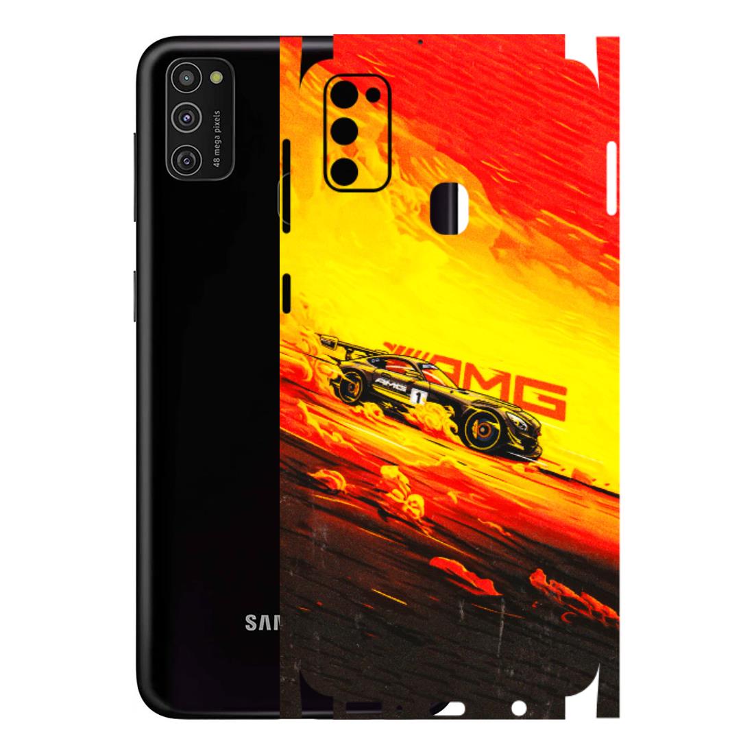 Samsung M/F/Note/Flip and C Phone Skins (All Models) - AMG Car Speed Cover - 3D Embossed Finish (L-256) Samsung Galaxy M21