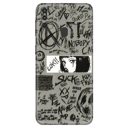 Samsung M/F/Note/Flip and C Phone Skins (All Models) - Never Have Love Anime - 3D Embossed Finish (L-260) Samsung Galaxy M21