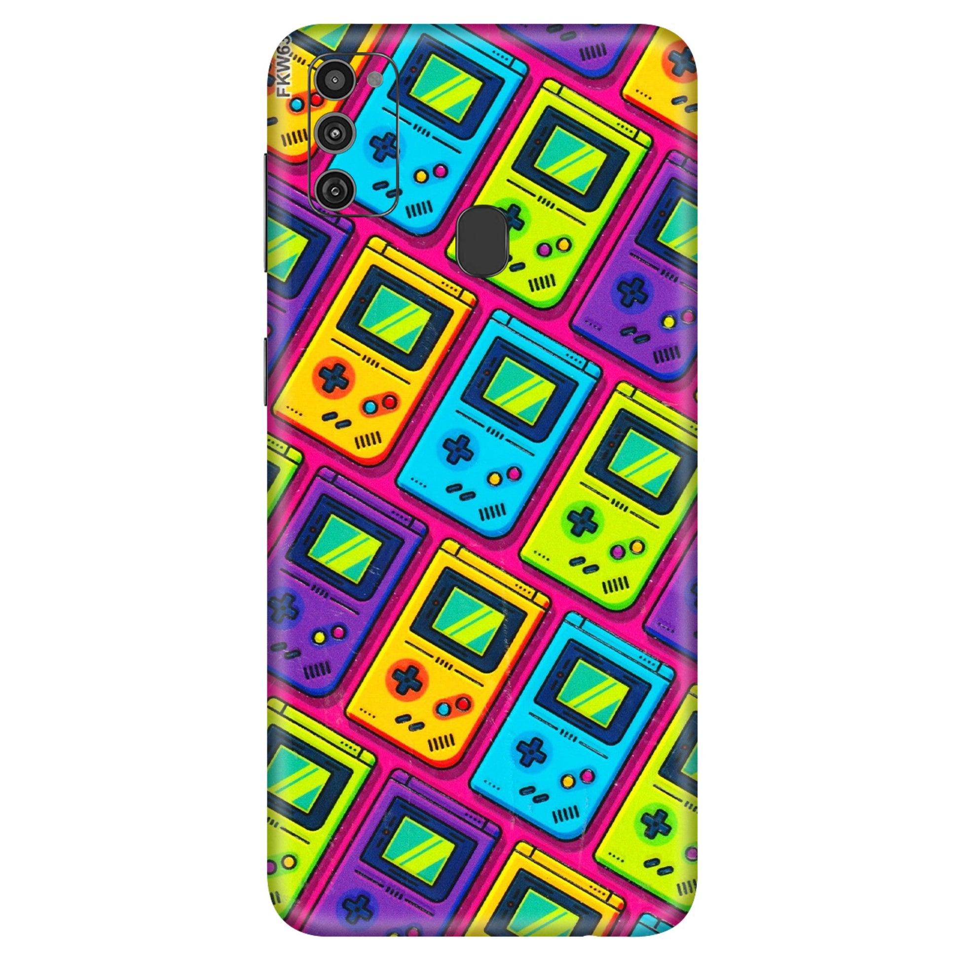 Samsung M/F/Note/Flip and C Phone Skins (All Models) - Gameboy Colourful - 3D Embossed Finish (L-266) Samsung Galaxy M21