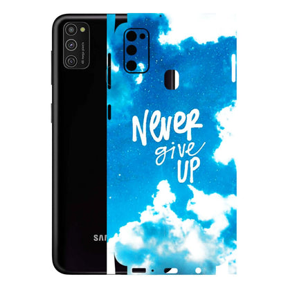 Samsung M/F/Note/Flip and C Phone Skins (All Models) - Never Give Up - 3D Embossed Finish (L-279) Samsung Galaxy M21