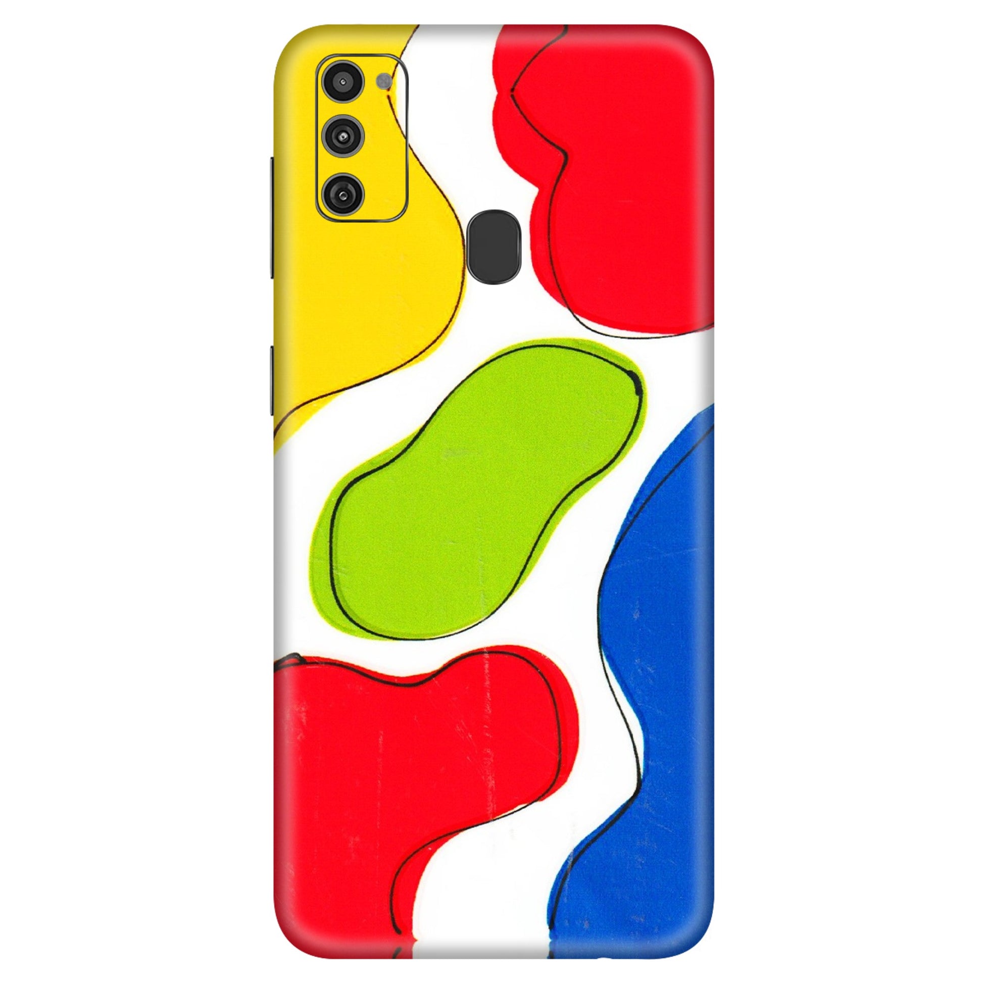 Samsung M/F/Note/Flip and C Phone Skins (All Models) - RGB Colour Paint - 3D Embossed Finish (L-284) Samsung Galaxy M21