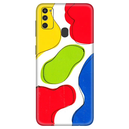 Samsung M/F/Note/Flip and C Phone Skins (All Models) - RGB Colour Paint - 3D Embossed Finish (L-284) Samsung Galaxy M21