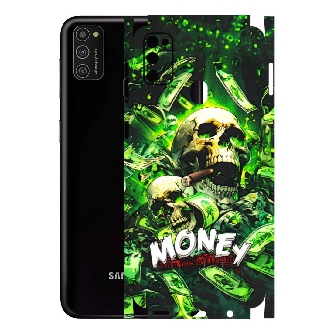 Samsung M/F/Note/Flip and C Phone Skins (All Models) - Skull Money - 3D Embossed Finish (L-303) Samsung Galaxy M21