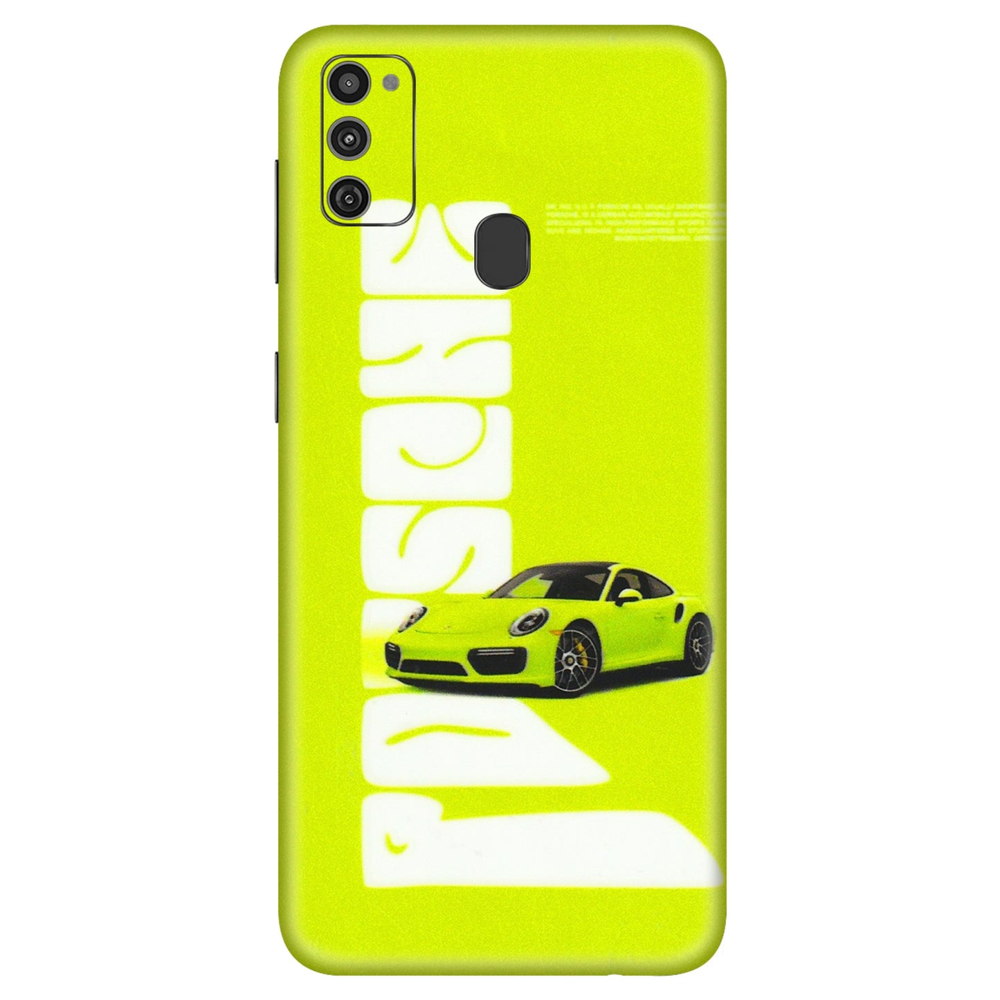 Samsung M/F/Note/Flip and C Phone Skins (All Models) - Lime Green Porche - 3D Embossed Finish (L-30) Samsung Galaxy M21