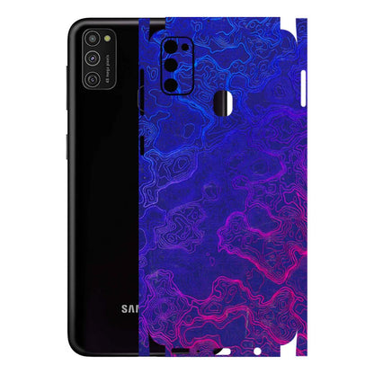 Samsung M/F/Note/Flip and C Phone Skins (All Models) - Purple Ripples Swirl - 3D Embossed Finish (L-314) Samsung Galaxy M21