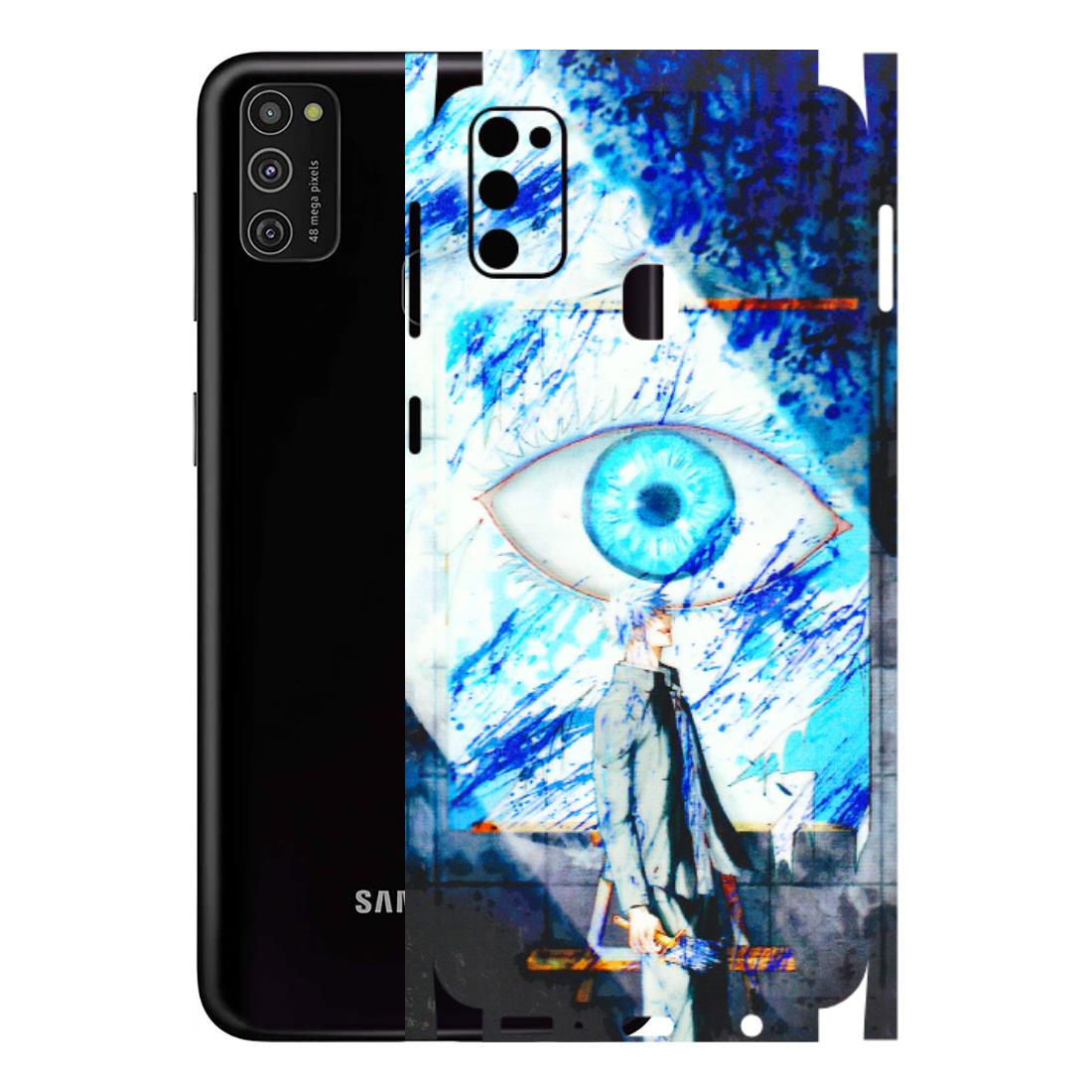Samsung M/F/Note/Flip and C Phone Skins (All Models) - Anime Sea Blue Eye - 3D Embossed Finish (L-318) Samsung Galaxy M21