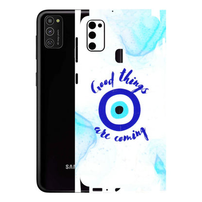 Samsung M/F/Note/Flip and C Phone Skins (All Models) - Evil Eye Good Things Are Coming - 3D Embossed Finish (L-322) Samsung Galaxy M21