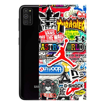 Samsung M/F/Note/Flip and C Phone Skins (All Models) - Multi Brands Sticker Graffiti - 3D Embossed Finish (L-37) Samsung Galaxy M21