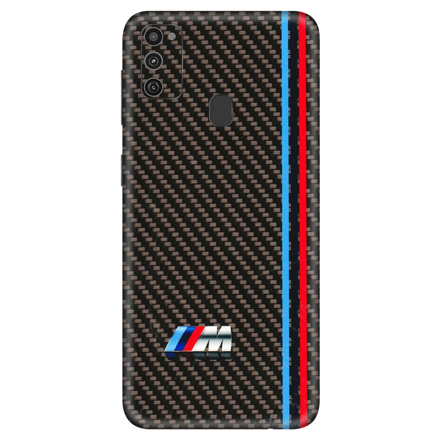 Samsung M/F/Note/Flip and C Phone Skins (All Models) - BM Carbon Fiber Feels - 3D Embossed Finish (L-38) Samsung Galaxy M21