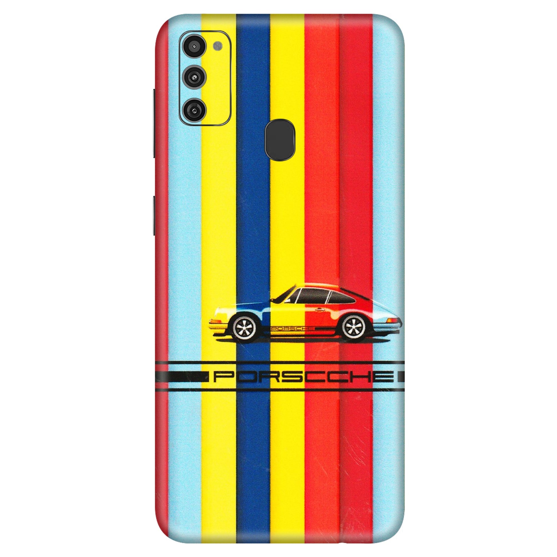 Samsung M/F/Note/Flip and C Phone Skins (All Models) - Multicolour Porche - 3D Embossed Finish (L-39) Samsung Galaxy M21