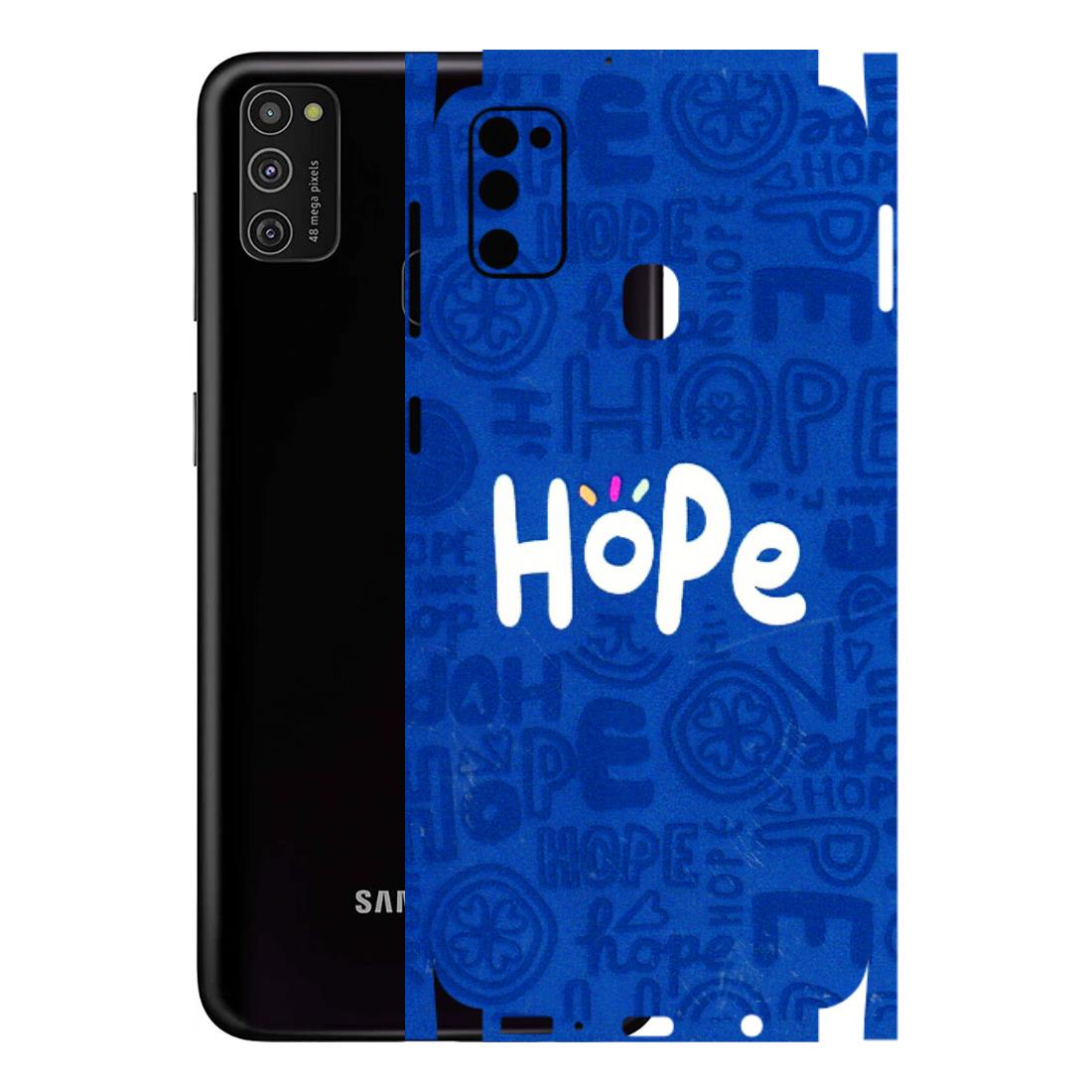 Samsung M/F/Note/Flip and C Phone Skins (All Models) - Hope Doodles Blue - 3D Embossed Finish (L-43) Samsung Galaxy M21