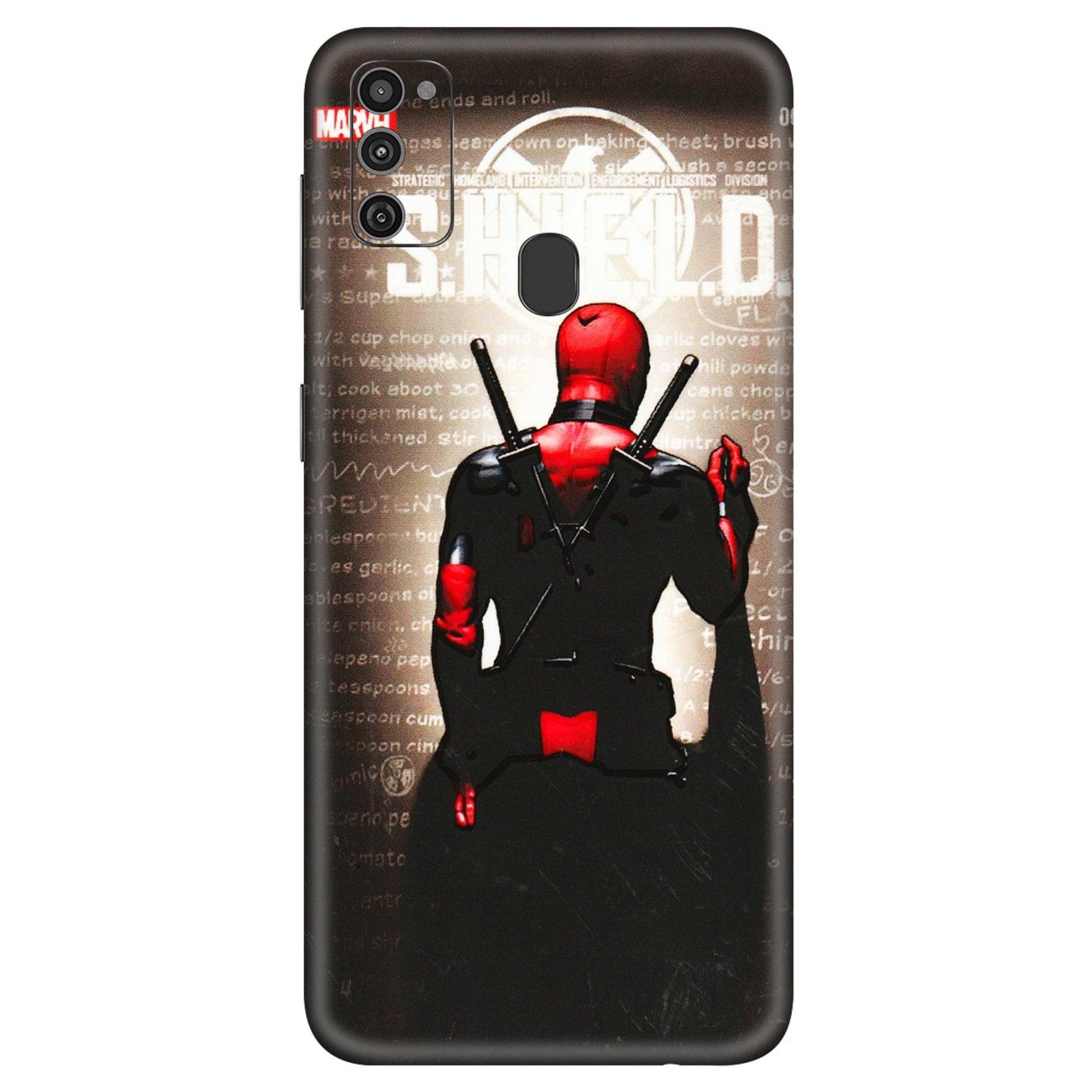Samsung M/F/Note/Flip and C Phone Skins (All Models) - Deadpool - 3D Embossed Finish (L-56) Samsung Galaxy M21