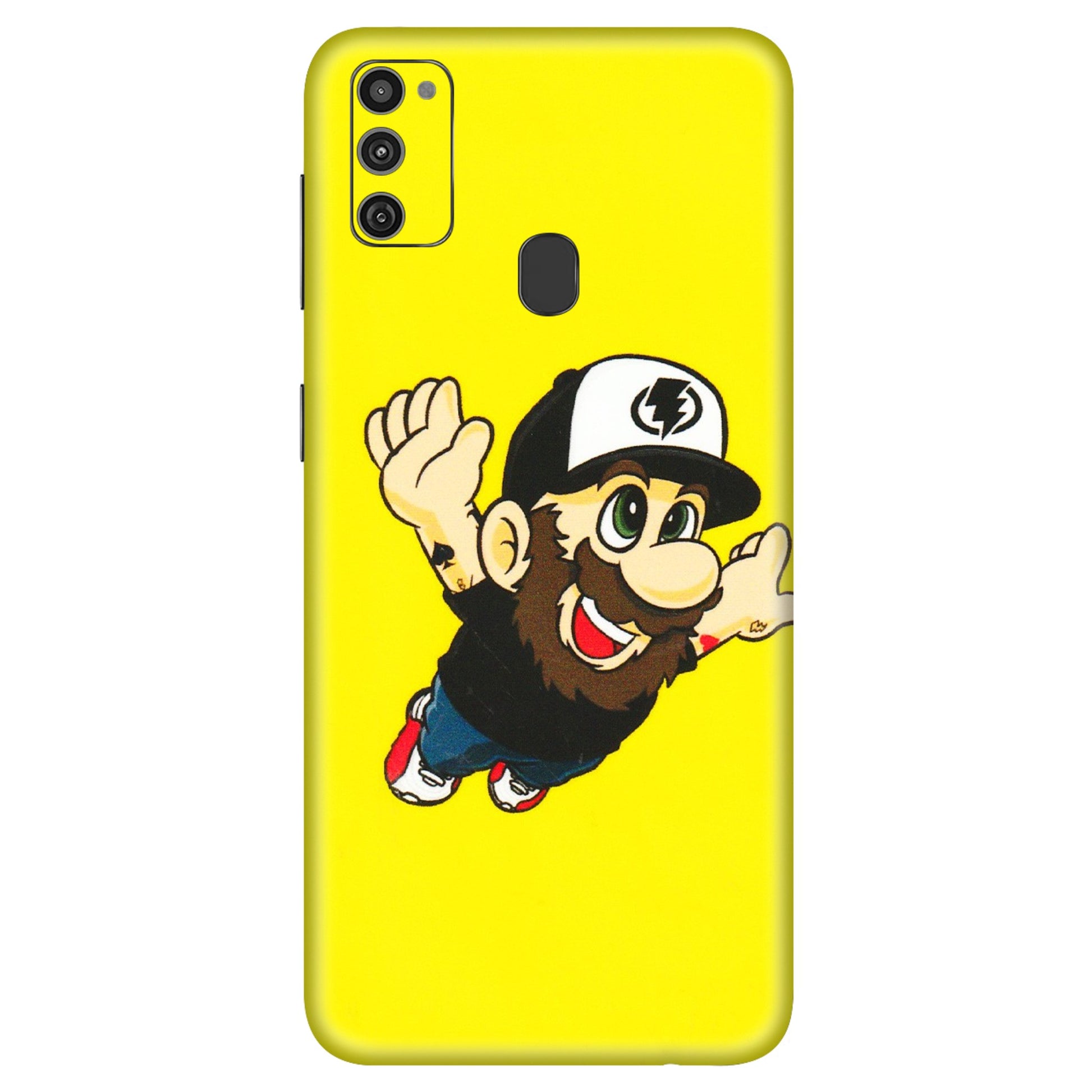 Samsung M/F/Note/Flip and C Phone Skins (All Models) - Flying Beardo - 3D Embossed Finish (L-60) Samsung Galaxy M21