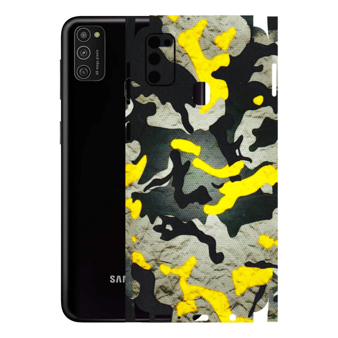 Samsung M/F/Note/Flip and C Phone Skins (All Models) - Yellow Camouflage - 3D Embossed Finish (L-61) Samsung Galaxy M21