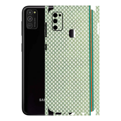 Samsung M/F/Note/Flip and C Phone Skins (All Models) - Gucci Fabric Pattern - 3D Embossed Finish (L-73) Samsung Galaxy M21