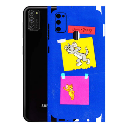Samsung M/F/Note/Flip and C Phone Skins (All Models) - Tom N Jerry Sticky Notes - 3D Embossed Finish (L-88) Samsung Galaxy M21