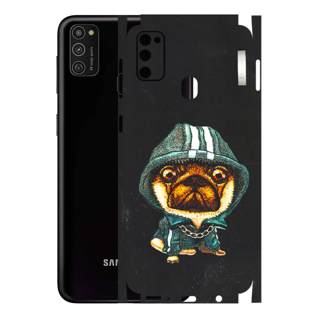 Samsung M/F/Note/Flip and C Phone Skins (All Models) - Puppy N Hoodie - 3D Embossed Finish (L-90) Samsung Galaxy M21