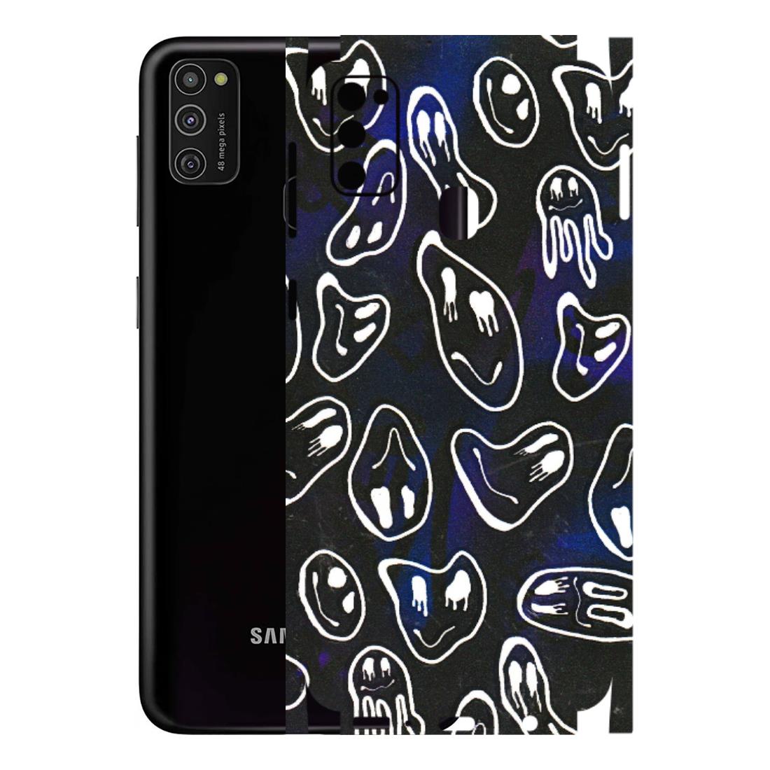 Samsung M/F/Note/Flip and C Phone Skins (All Models) - Distorted Smileys - 3D Embossed Finish (L-92) Samsung Galaxy M21