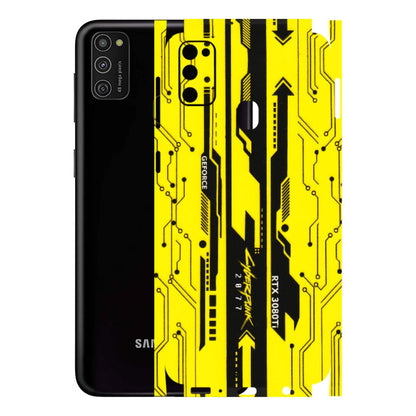 Samsung M/F/Note/Flip and C Phone Skins (All Models) - Yellow Cyberpunk - 3D Embossed Finish (L-93) Samsung Galaxy M21