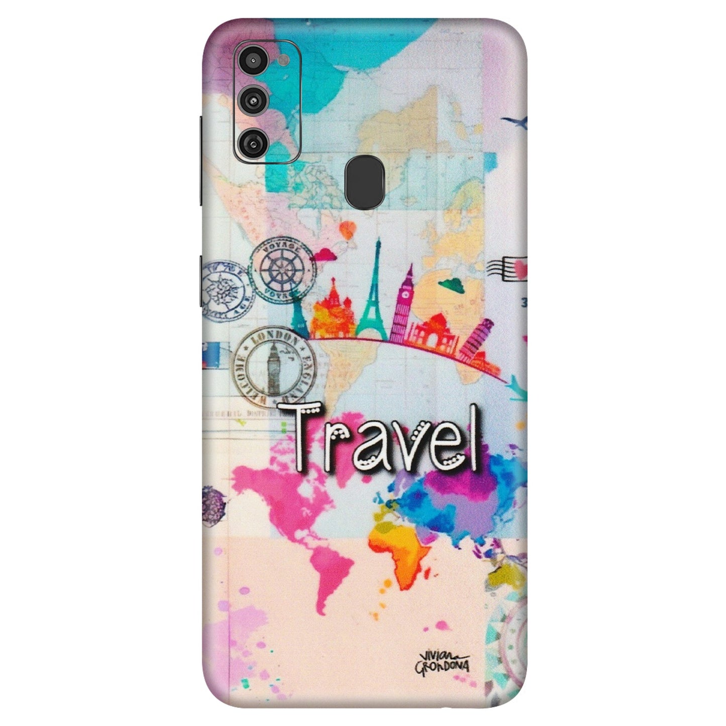 Samsung M/F/Note/Flip and C Phone Skins (All Models) - Travel The Wonders - Matte Finish (M-108) Samsung Galaxy M21