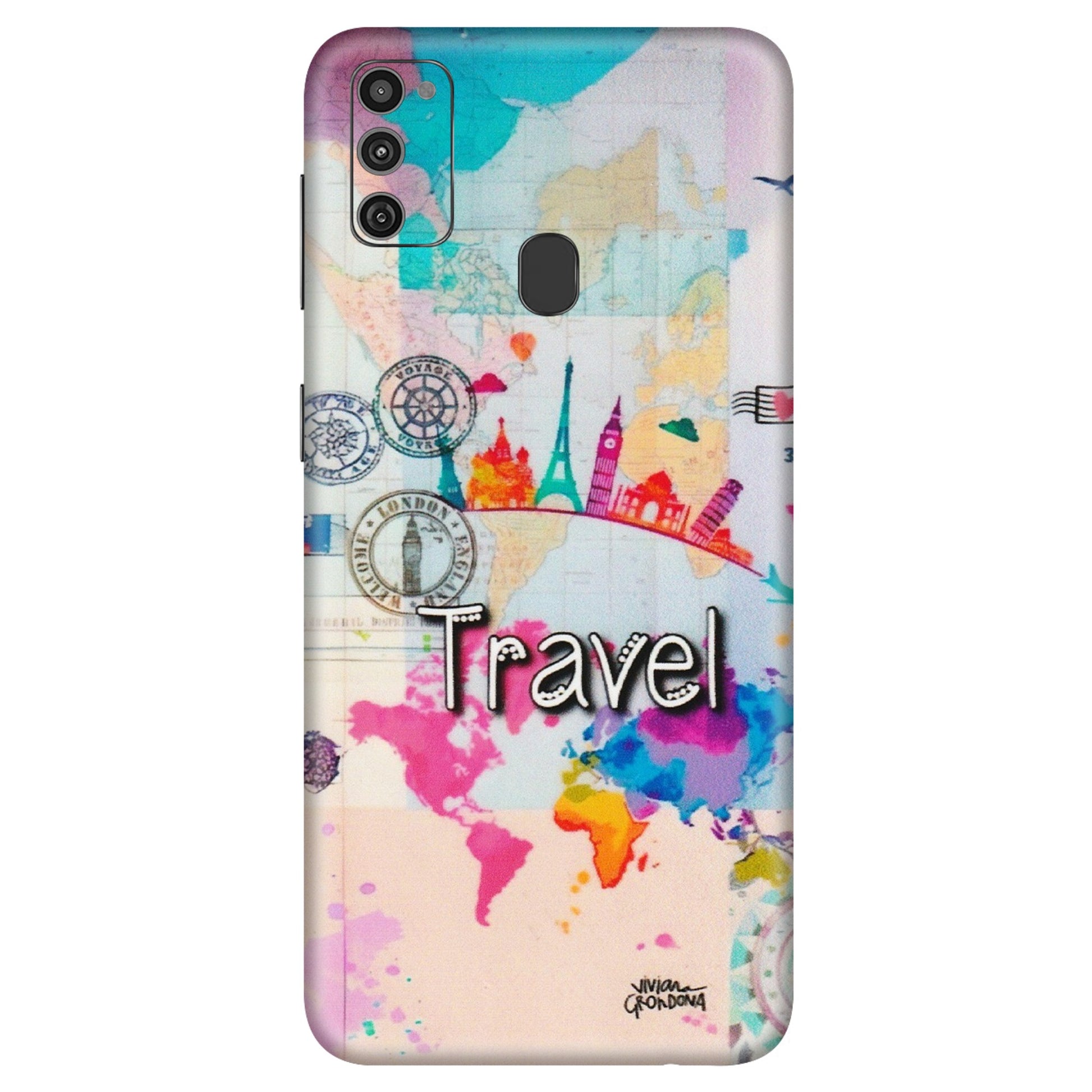 Samsung M/F/Note/Flip and C Phone Skins (All Models) - Travel The Wonders - Matte Finish (M-108) Samsung Galaxy M21
