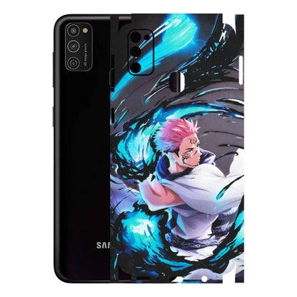 Samsung M/F/Note/Flip and C Phone Skins (All Models) - New Jujutsu Kaisen Grey Blue Anime - Matte Finish (M-127) Samsung Galaxy M21