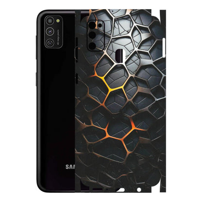 Samsung M/F/Note/Flip and C Phone Skins (All Models) - New Abstract Graphite Tiles - Matte Finish (M-130) Samsung Galaxy M21