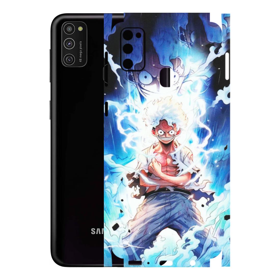 Samsung M/F/Note/Flip and C Phone Skins (All Models) - Blue Thunder Luffy Anime - Matte Finish (M-132) Samsung Galaxy M21