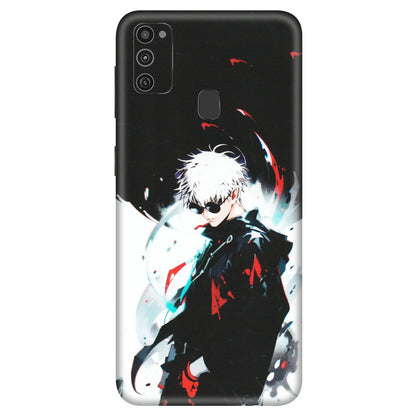 Samsung M/F/Note/Flip and C Phone Skins (All Models) - Gojo Powerful Charater Kaisen Anime - Matte Finish (M-144) Samsung Galaxy M21