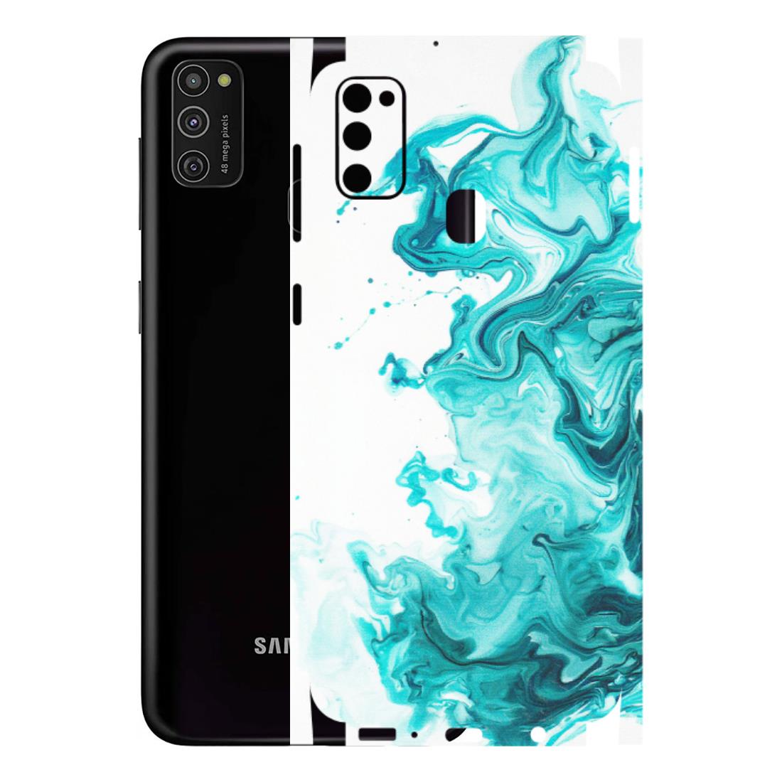 Samsung M/F/Note/Flip and C Phone Skins (All Models) - Sky Blue Abstract Colour - Matte Finish (M-146) Samsung Galaxy M21