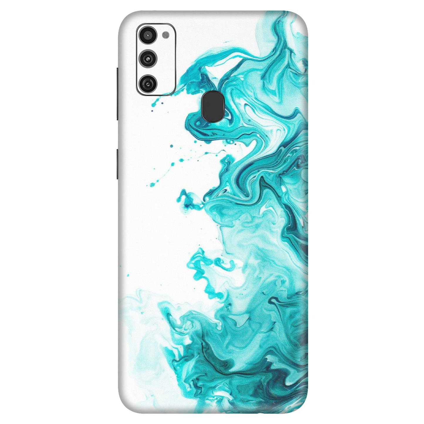 Samsung M/F/Note/Flip and C Phone Skins (All Models) - Sky Blue Abstract Colour - Matte Finish (M-146) Samsung Galaxy M21